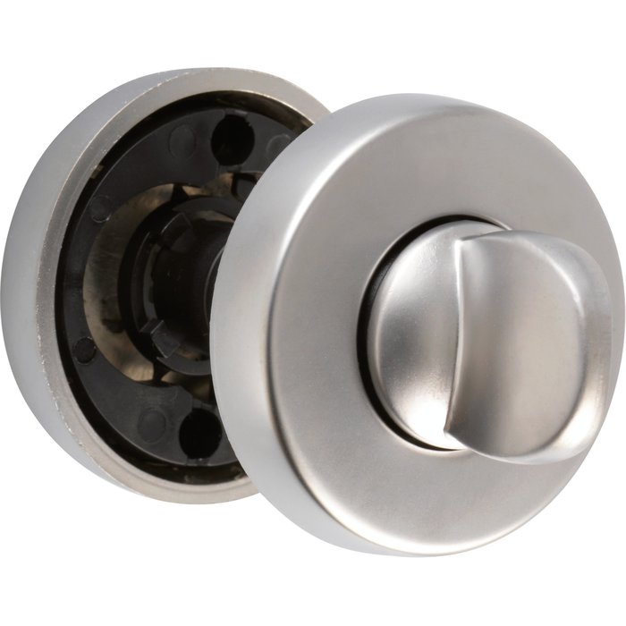 Paire de rosace pour poignée de porte Jazz - Chromé velours-1