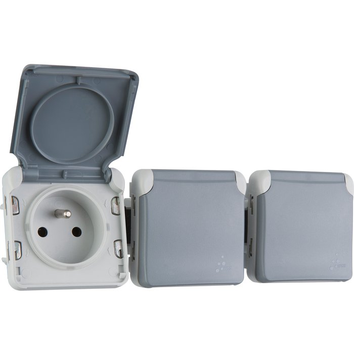 Prise 3 x 2P+T Plexo composable IP 55 - Legrand-1