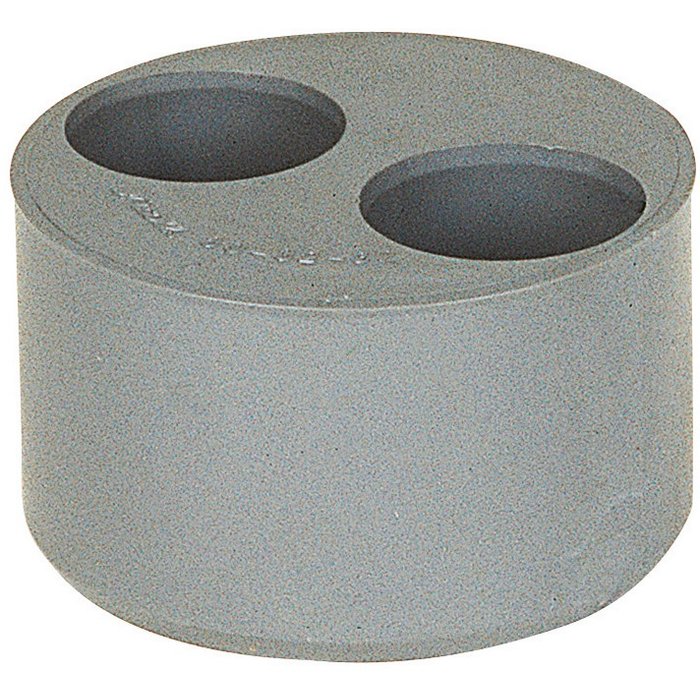 Tampon de réduction PVC gris 2 sortie - MF - Ø 93 - 40 - 40 mm