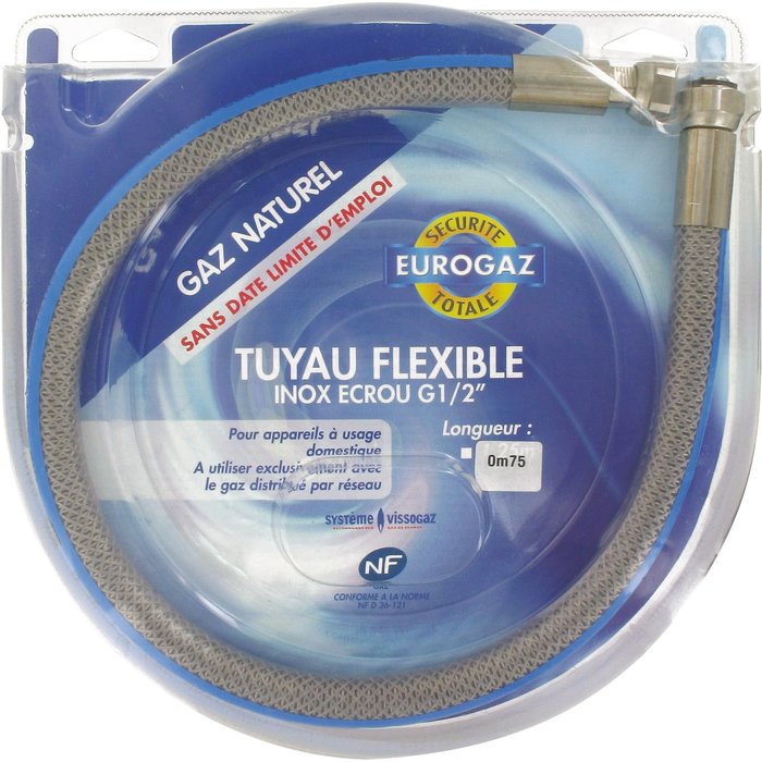 Flexible gaz naturel - EUROGAZ - Validité illimitée - Longueur 0,75 m-7