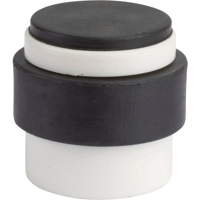 Butoir rond nylon blanc / noir plein - Ø 38 x 40 mm - Eurowale-1