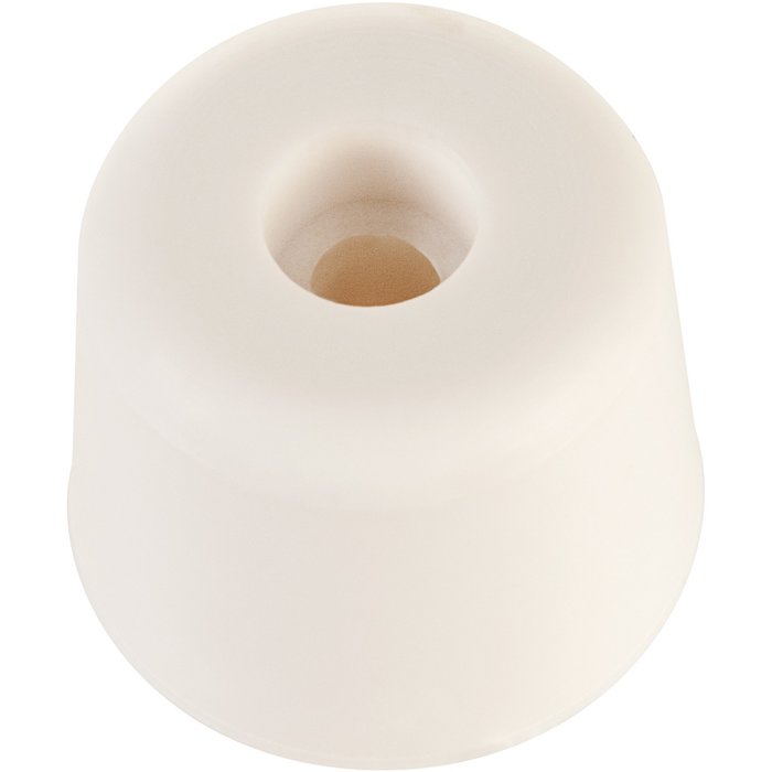 Butoir rond caoutchouc blanc plein - Ø 30 x 25 mm - Guitel