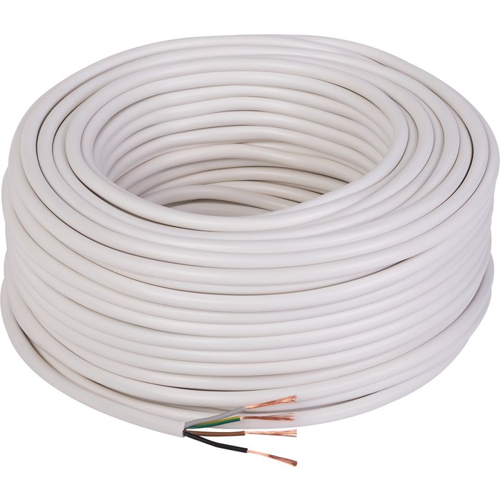 Câble H05 VV-F - Dhome - 4G0,75 mm² - Blanc - L. 50 m-2
