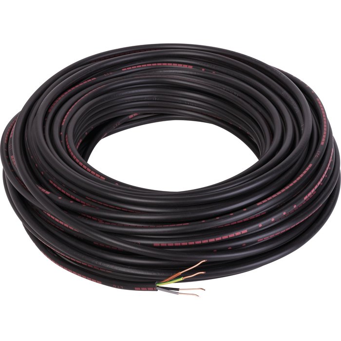 Câble rigide industriel U1000 R2V noir - 4G1,5 mm² - Couronne de 50 m - Sermes-2