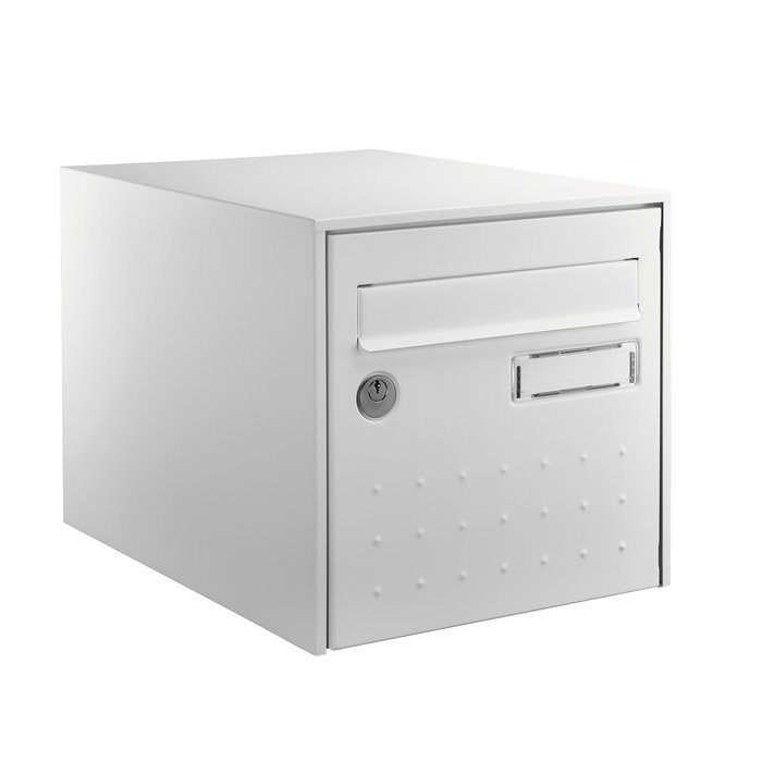 boîte aux lettres individuelle - Steel box - Decayeux - Blanc signalisation