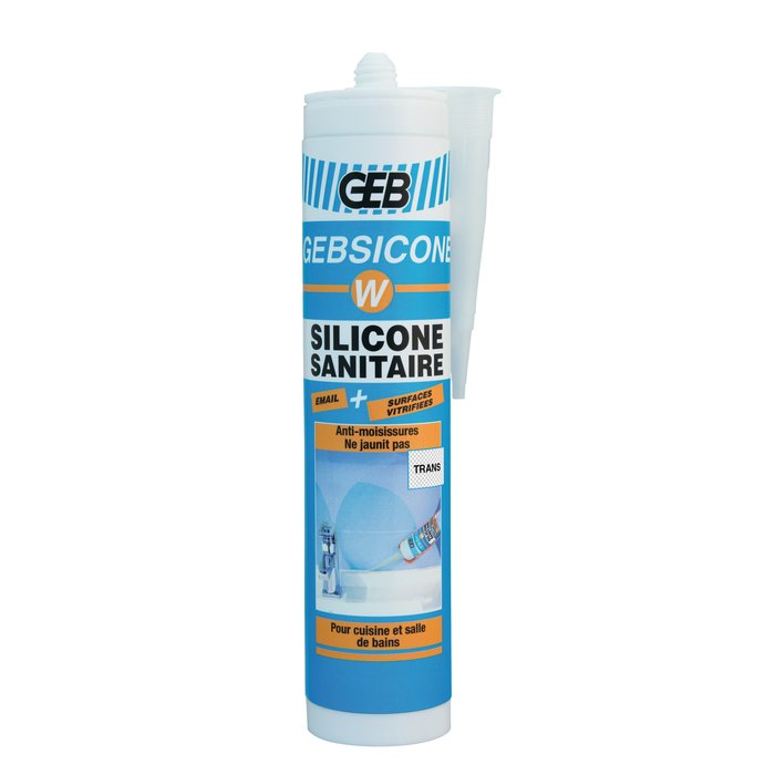 Mastic silicone Gebsicone W - Fongicide - Spécial sanitaire