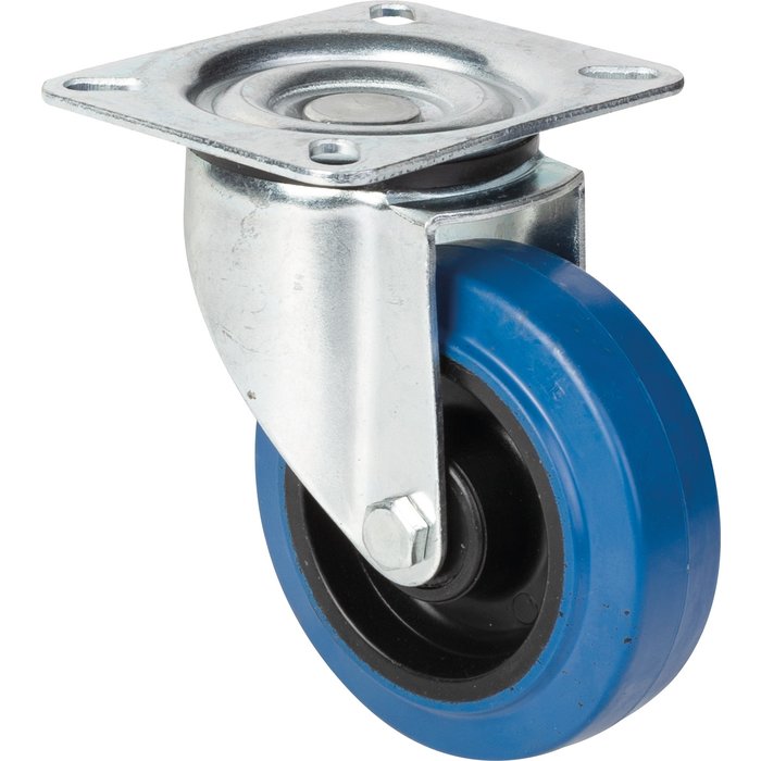 Roulette caoutchouc Tecnibleu série S2N - Platine pivotante-2