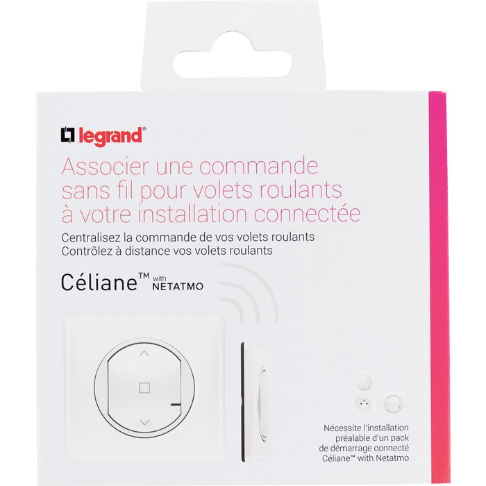 Commande sans fil pour interrupteur filaire de volet roulant connecté Céliane with Netatmo Legrand - Blanc-4