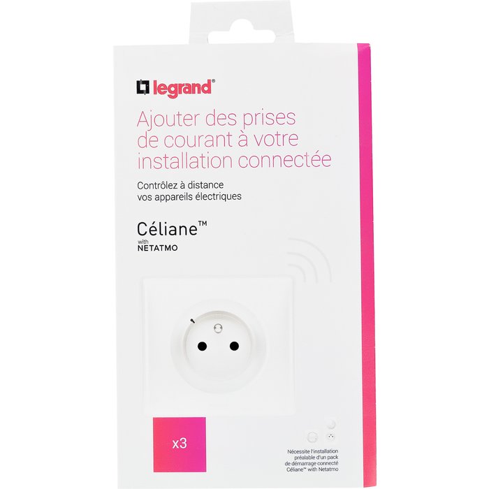 Pack 3 prises de courant installation connectée Céliane with Netatmo Legrand - Blanc-5
