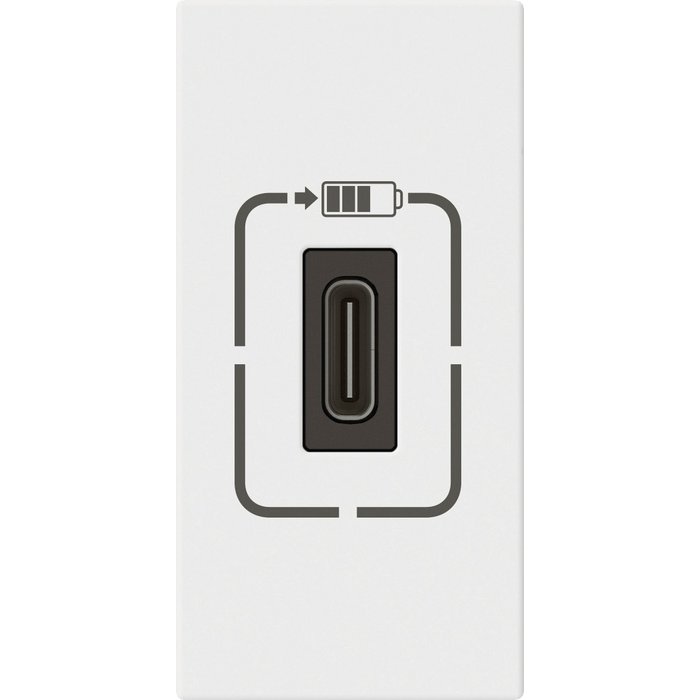 Prise de chargeur USB type C Mosaic Legrand - 1,5 A - 7,5 W - Blanc-1