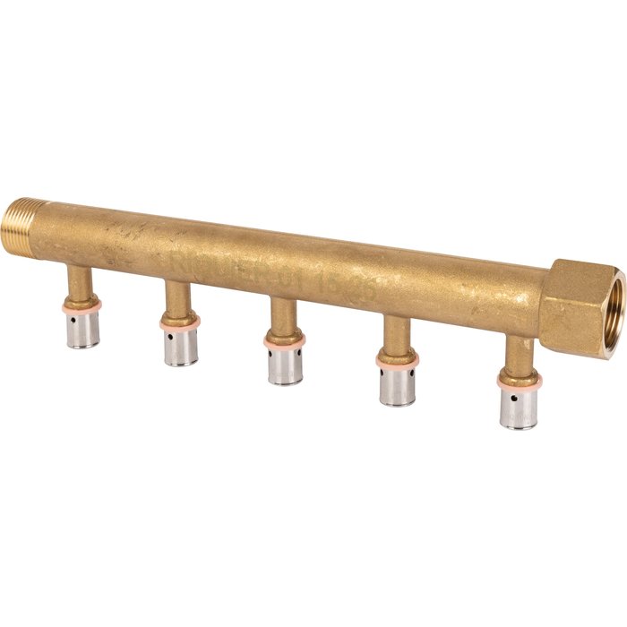 Collecteur avec départ à sertir - Riquier - Ø 12 mm - MF 3/4"-2