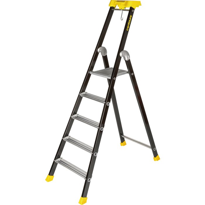 Escabeau MP - Usage professionnel intensive - Aluminium laqué à marches serties-1