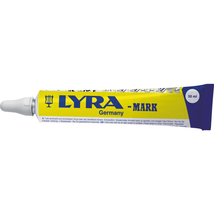 Marqueur en tube Lyra - Peinture indélébile - 50 ml - Blanc-1