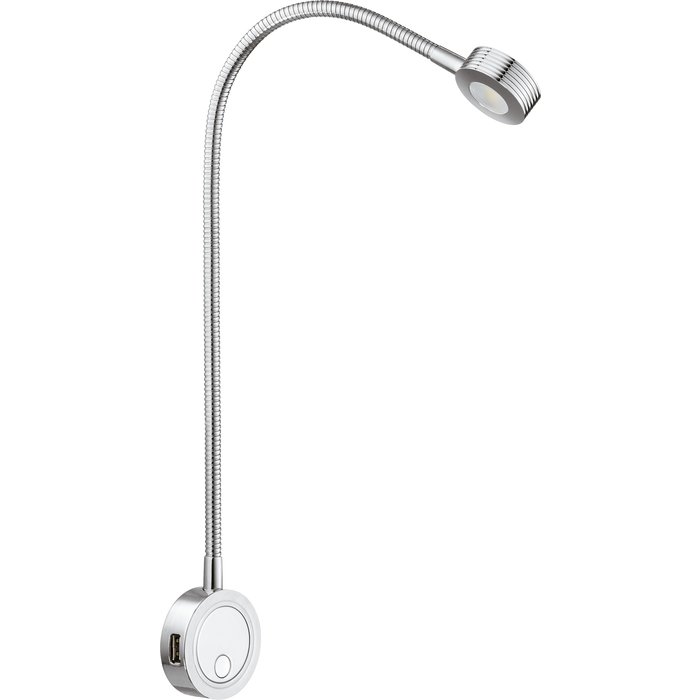 Liseuse à LED Loox Hafele - Tension 12 V - Chromé-1