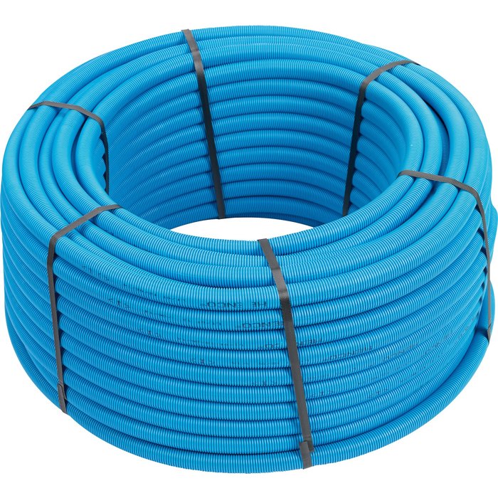 Tube multicouche gainé Henco - Longeur 100 m - Bleu - Diamètre 16 mm-1