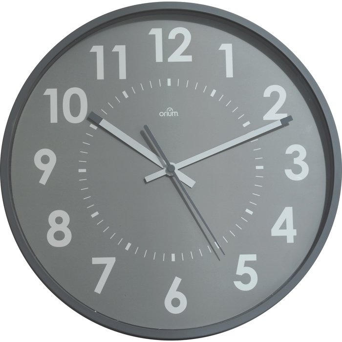 Horloge silencieuse Abylis Orium - Diamètre 30 cm - Gris-2