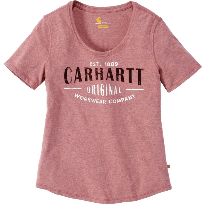 T-Shirt femme manches courtes Carhartt - Rose-1