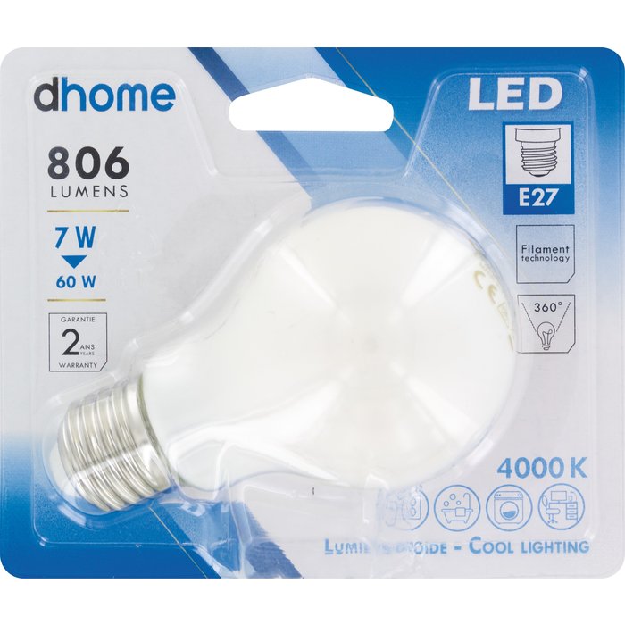 Ampoule LED spot - Dhome - GU10 - 100° - Vendu par 10 - Boite