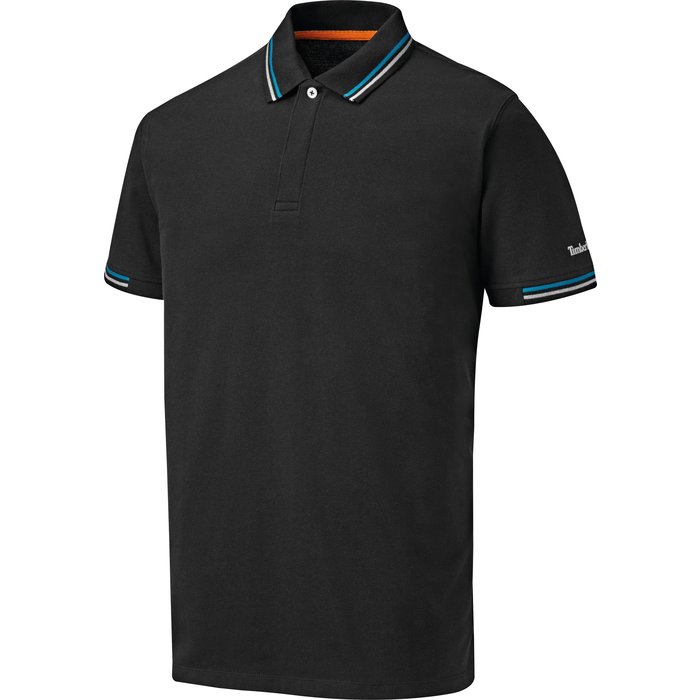 Polo de travail Base Plate Timberland Pro - Noir et Bleu - Taille XL-1