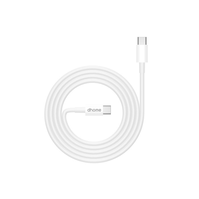 Câble USB-C/USB-C - Dhome - 1 m - Blanc-2