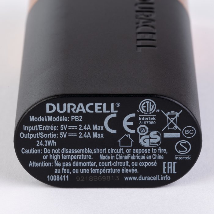 Batterie externe - Duracell - 6700 mAh - 10 modules de sécurité - Recharge facile et rapide - USB-2
