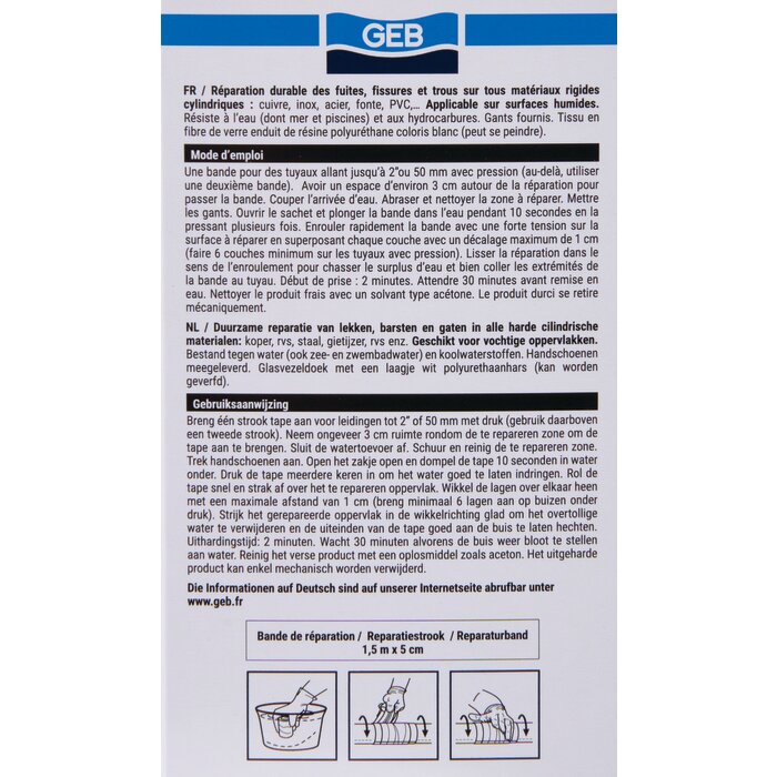 Bande de réparation - Pool - Geb - 1,5 m-3