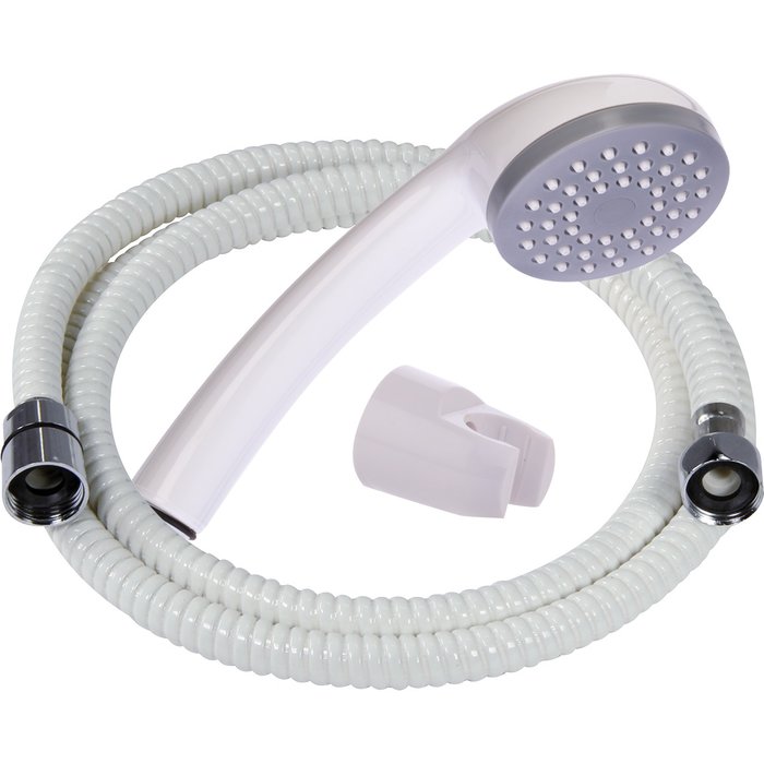 Kit de douche Simplex blanc avec support et flexible Odyssea - 1,5 m