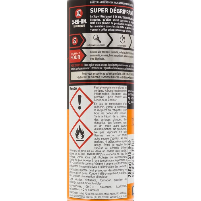 Super dégrippant 3 en 1 - Aérosol 250 ml-2