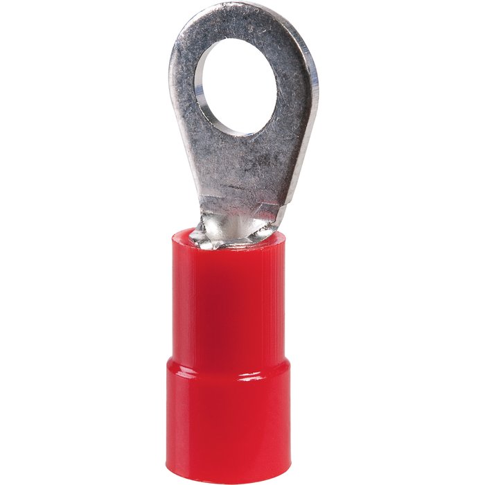Cosses PVC rouge à anneau pré-isolée à sertir - Ø tête 8 x 5,2 mm - Section 0,5 - 1,5 mm² - Vendu par 100 - Klauke-1