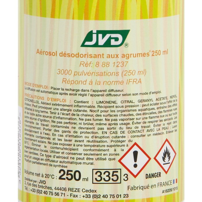 Recharge pour diffuseur Amarillys - Agrume -  JVD-2