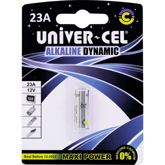 Pile miniature Alcaline Univercel - LR23 - 12 V-3