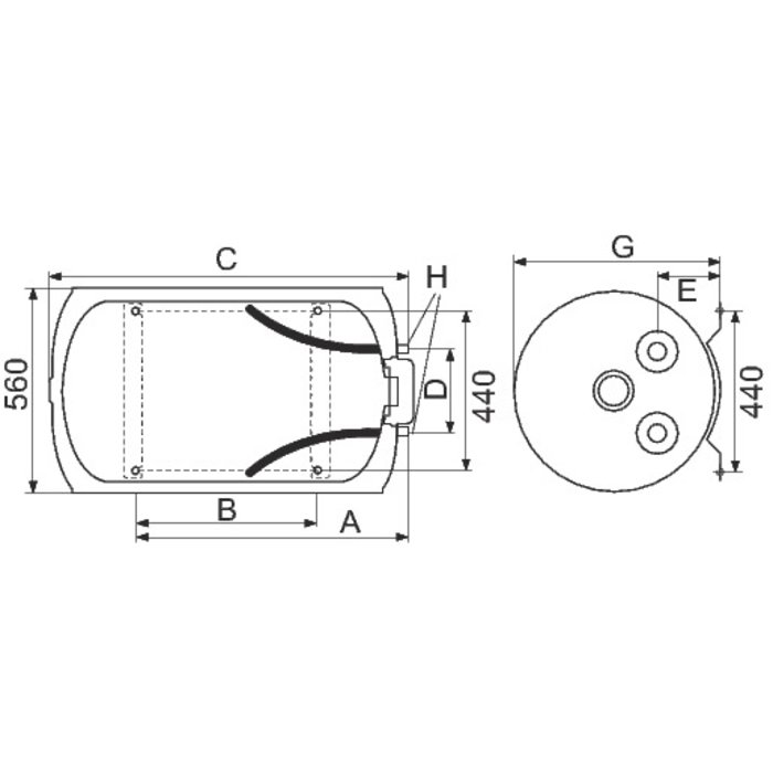 Chauffe-eau - ARISTON - Initio - 150L - Horizontal blindé - Fixation murale -1