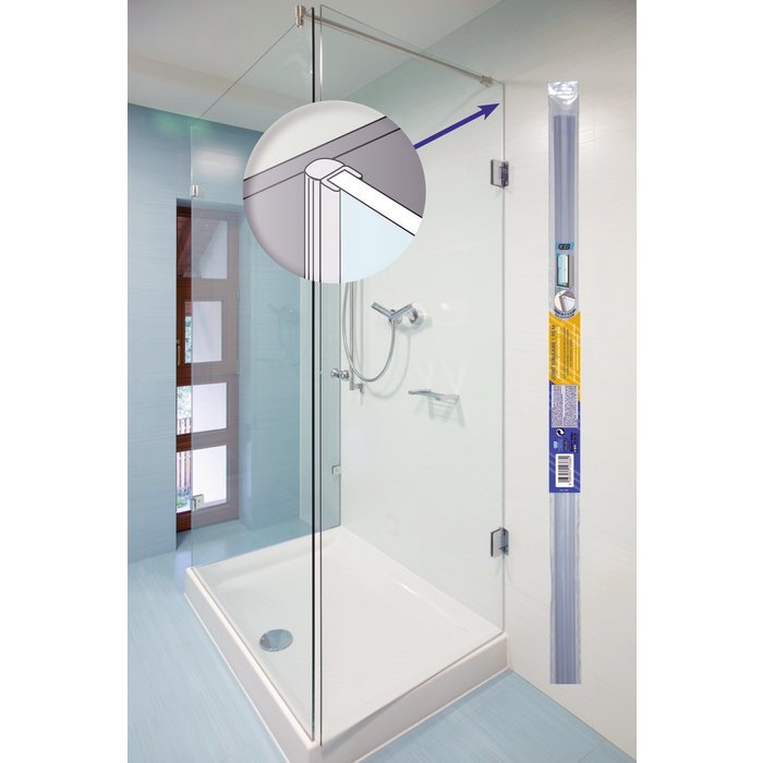 Baguette PVC joint tubulaire - Coté de porte de douche - 2 m - Geb-5