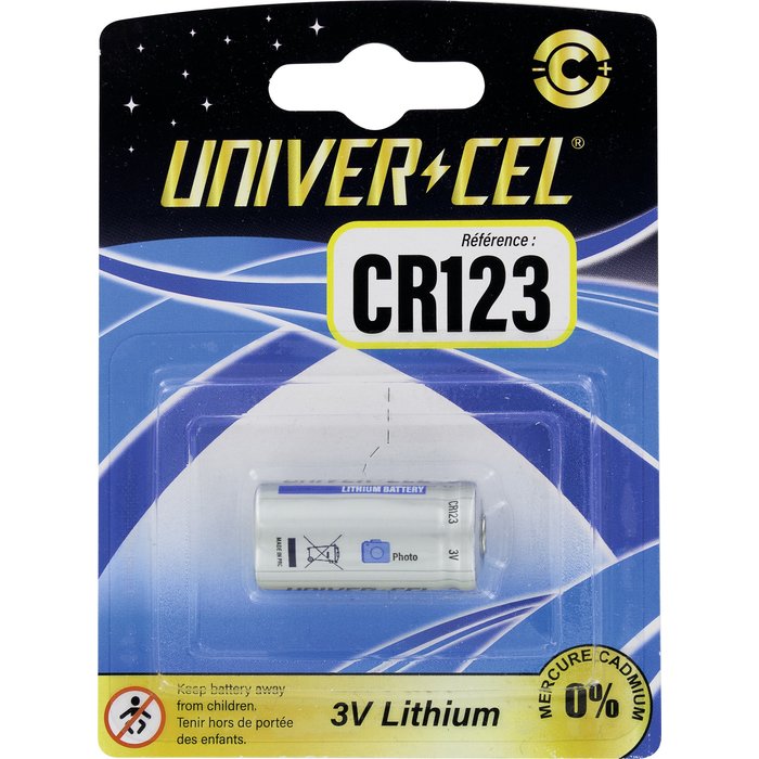 Pile miniature Lithium Univercel - CR123 - 3 V-2