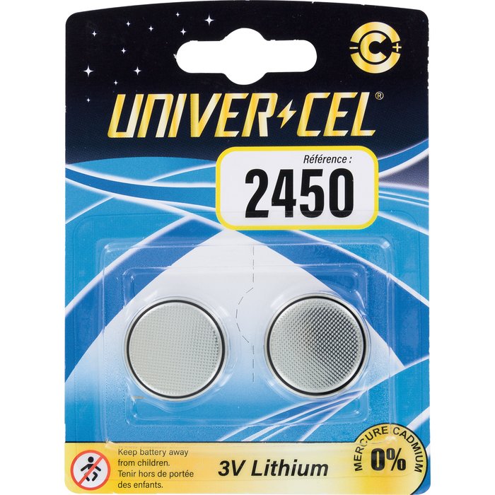 Pile Lithium Univercel - CR2450 - 3 V - Vendue par 2-2