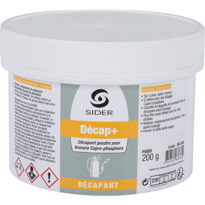 Décapant poudre Cupro-phosphore Sider - Poids 200 g