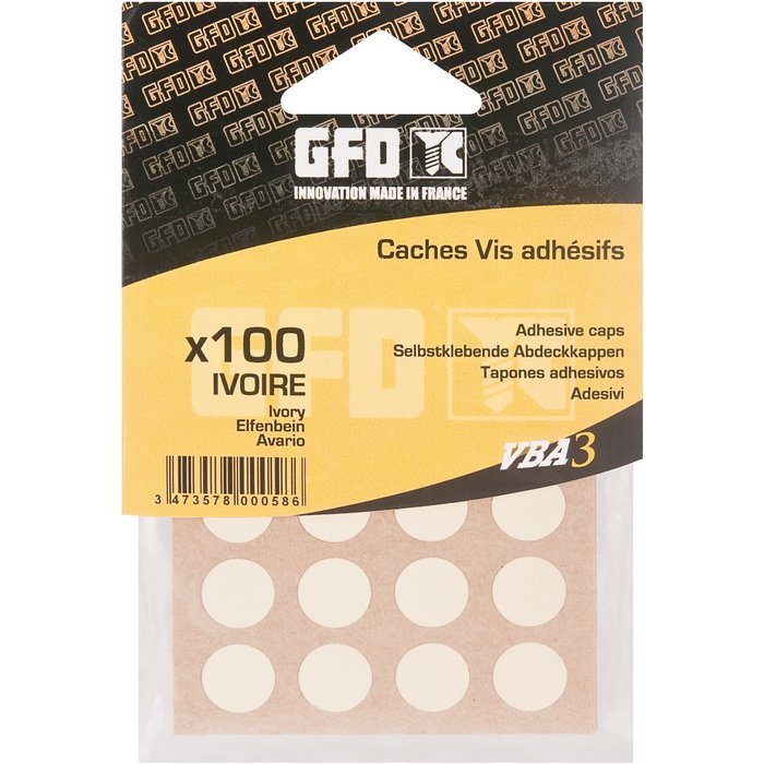 Cache vis PVC Brun - Sachet de 100 pièces - GFD GLE Forgeage-1