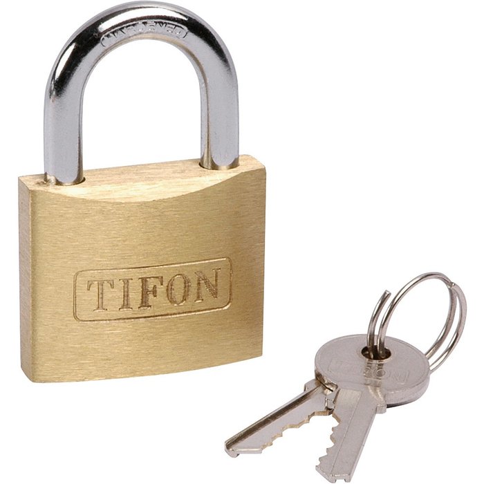 Cadenas à clé Tifon - Série TF - Laiton TIFON - Avec 2 clés