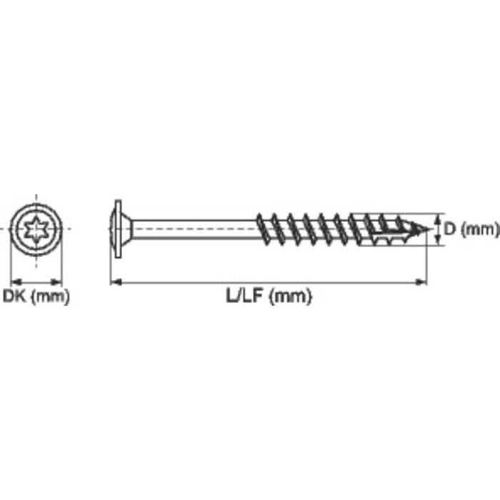 Vis charpente - Spax - Tête large bombée - Acier zingué-1