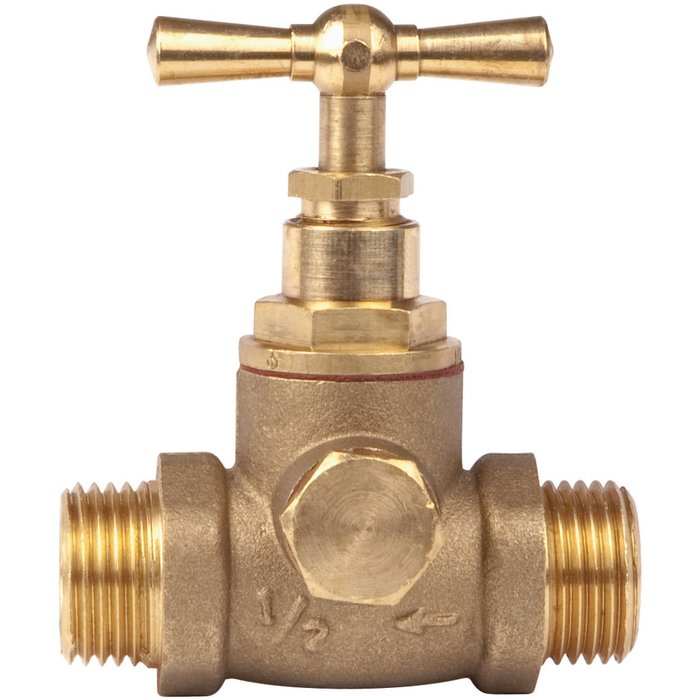 Robinet d'arrêt mâle x mâle avec épaulement, à purge - 19 mm - Watts industries-1