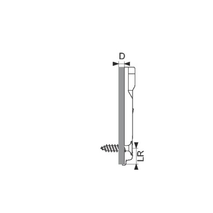 Embase à visser Face-Frame Hettich - Distance : 0 mm-1