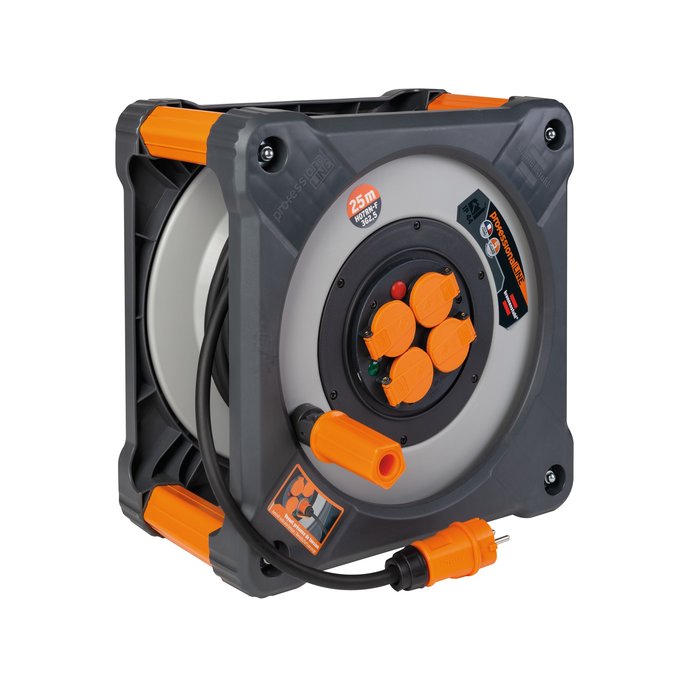 Enrouleur de câble cube IP 44 Brennenstuhl - H07RN-F 3G 2,5 mm² - Longueur 25 m-1