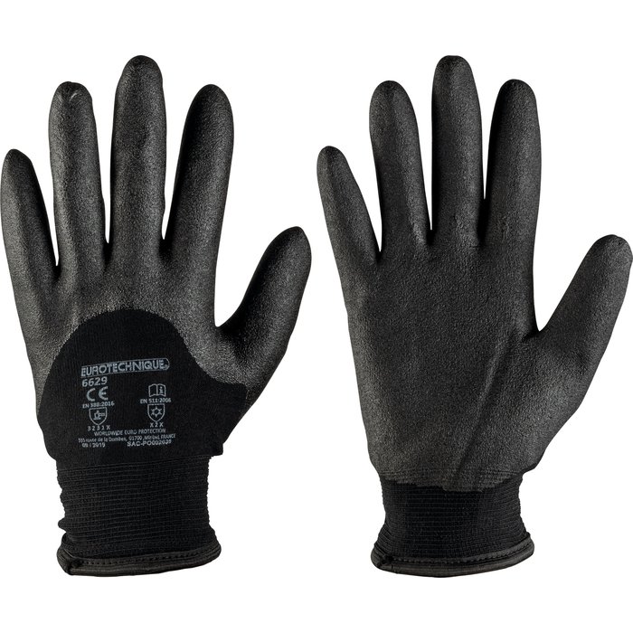 Gant polyester noir - La paire - Eurotechnique - 9-1