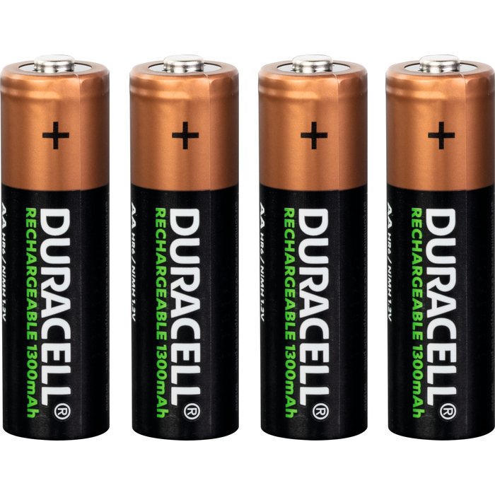 Piles rechargeables AA Duracell - Blister de 4 - HR06 - 1300 mAh - Alcaline-1