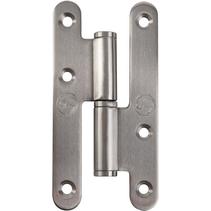 Paumelle gauche inox - 160 x 80 mm - Lames à bouts ronds - Jardinier massard-1