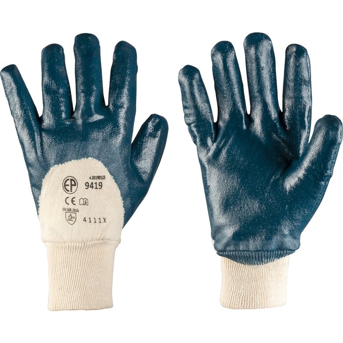 Gants de protection manutention enduit nitrile Eurotechnique - Taille 10-1