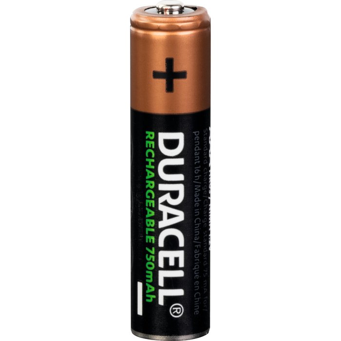 Piles rechargeables AAA Duracell - Blister de 4 - HR03 - 750 mAh - Alcaline-2