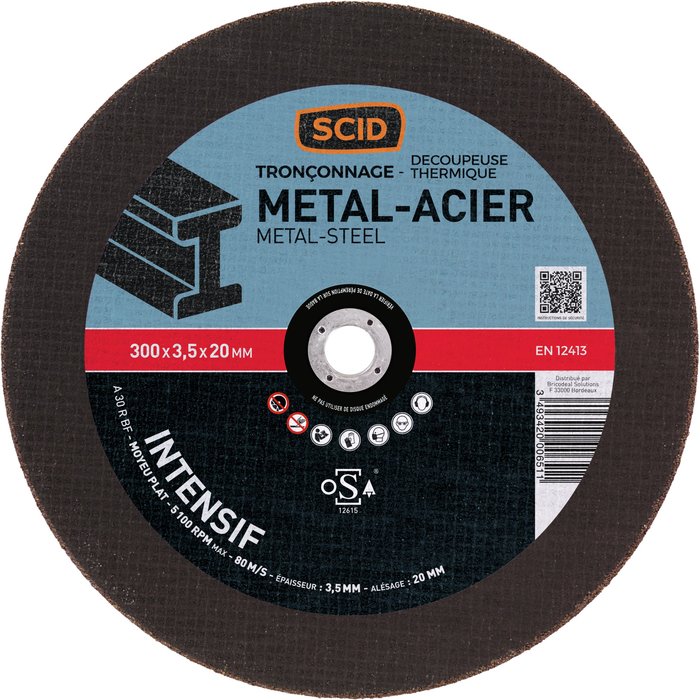 Disque à tronçonner - SCID - Diamètre 300 mm - Métaux - Usage fréquent-1