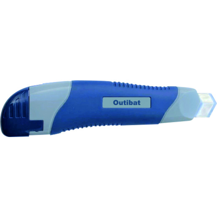 Cutter - Outibat - 18 mm - Poignée bi-matière - Lame sécable rétractable-2