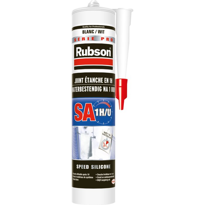 Mastic silicone - Acétique - Rubson - 280 ml - Blanc-1